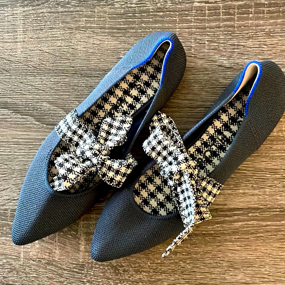 Rothy’s Mary Jane Pointed Bow Flat
